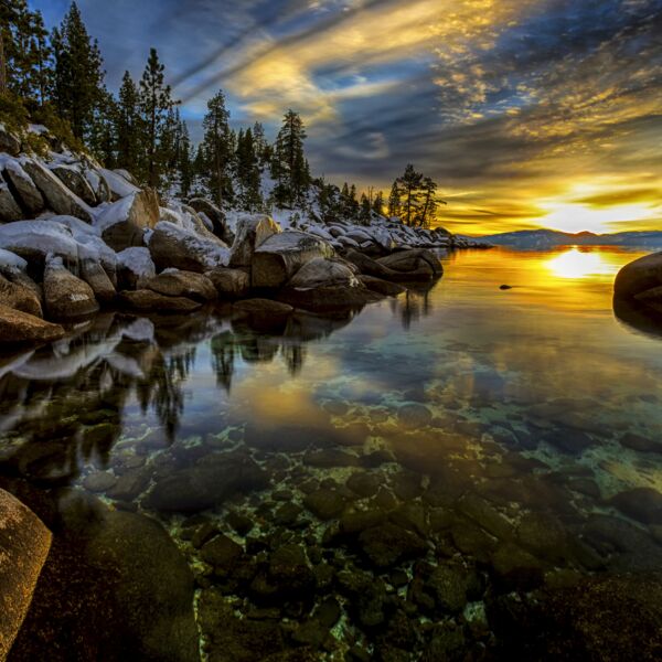 east shore tahoe evening scene by sellsworth d6xkgbc Thumbnail