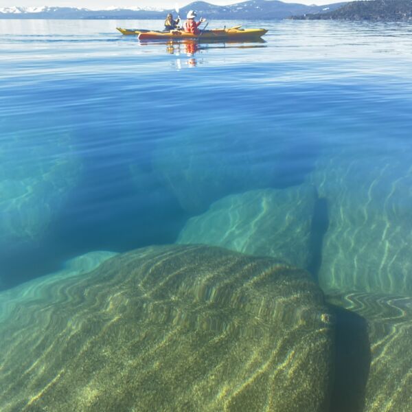 Underwater scene Lake Tahoe Kayakers Thumbnail